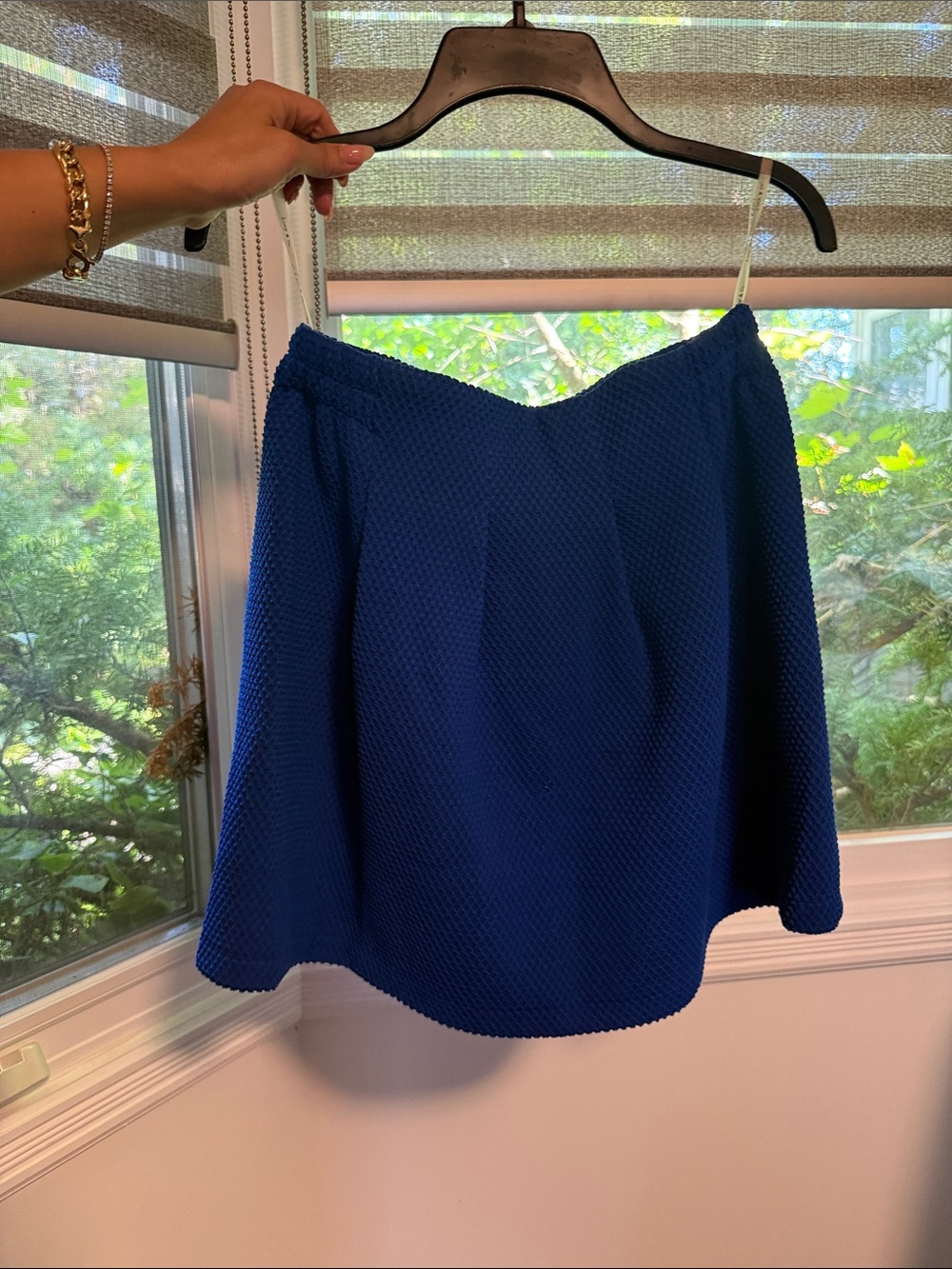 Women’s Textured A-Line Skirt - Blue